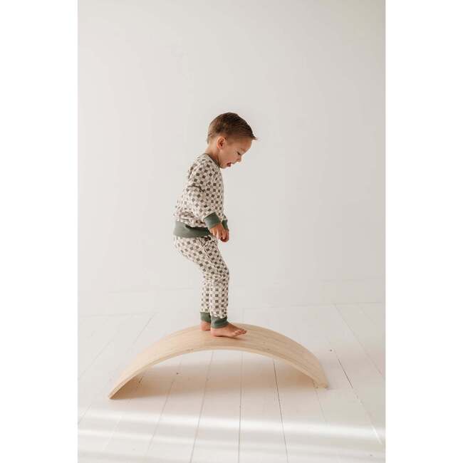 Fleece Sweatpants Lavender Cloud Checkered - Sweatpants - 4