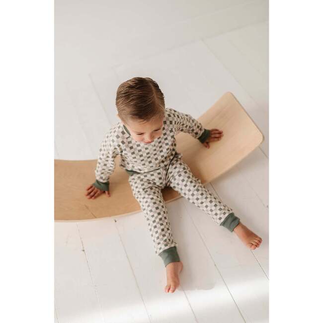 Fleece Sweatpants Fern Checkered - Sweatpants - 3