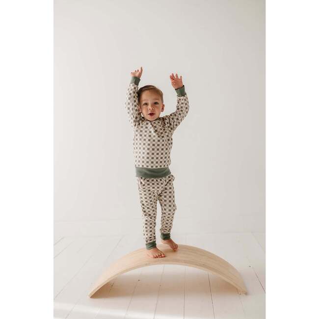 Fleece Sweatpants Fern Checkered - Sweatpants - 5