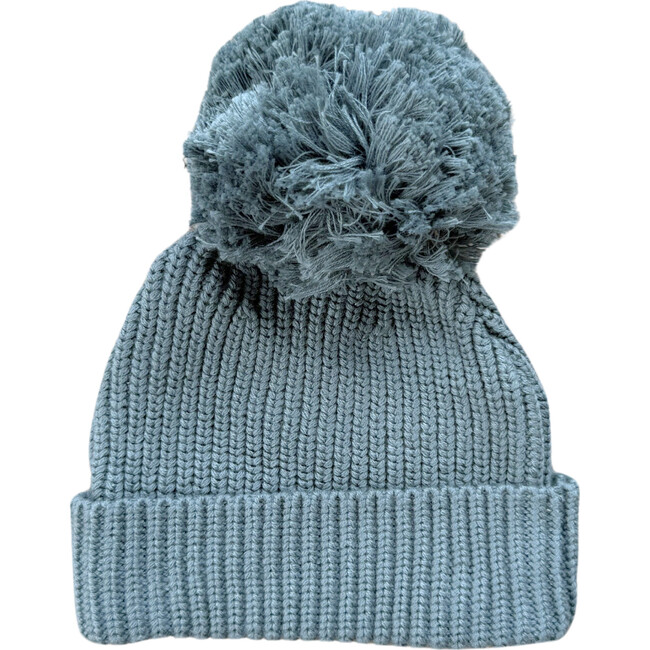 Knit Pom Hat Deep Slate