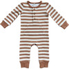 Waffle Romper Caramel Stripe - Rompers - 1 - thumbnail
