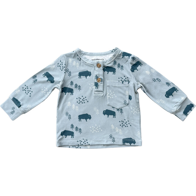 Boy's Long Sleeve Henley Shirt Buffalo