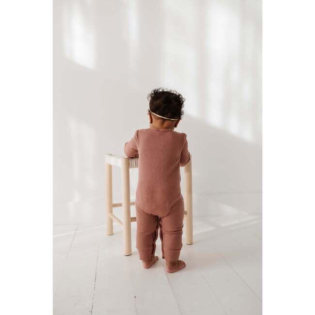 Waffle Romper Caramel Stripe - Rompers - 6