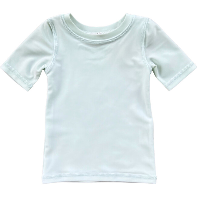 Short Sleeve Rash Guard Swim Shirt Mist Blue