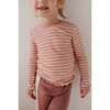 Lettuce Hem Tee Misty Rose Stripe - T-Shirts - 3