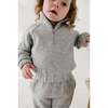 Fleece Zip Set Heather Gray - Mixed Apparel Set - 2