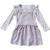 Girl's Jumper Set Lavender Cloud Checkered - Mixed Apparel Set - 1 - thumbnail