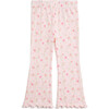 Pink Rose Flare Legging, Light Pink - Leggings - 1 - thumbnail