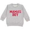 Mama's Boy Varsity Patch Valentine's Day Sweatshirt, Grey - Sweatshirts - 1 - thumbnail