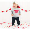 Mama's Boy Varsity Patch Valentine's Day Sweatshirt, Grey - Sweatshirts - 2 - thumbnail