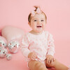 Pink Rose Long Sleeve Romper, Light Pink - Rompers - 2