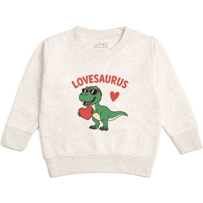 Lovesaurus Valentine's Day Sweatshirt, Natural