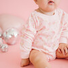 Pink Rose Long Sleeve Romper, Light Pink - Rompers - 3