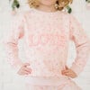 Pink Rose Love Patch Sweatshirt, Light Pink - Sweatshirts - 3 - thumbnail