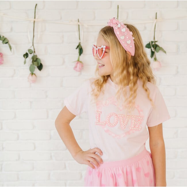 Pearl Love Patch Valentine's Day Short Sleeve T-Shirt, Ballet - T-Shirts - 3