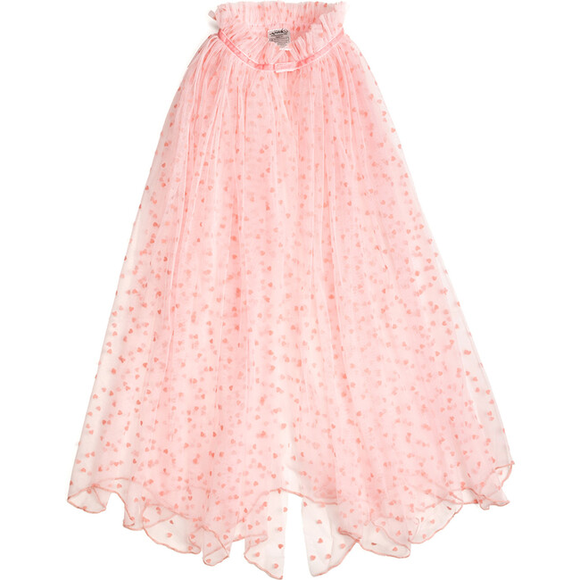 Flocked Heart Valentine's Day Cape, Pink