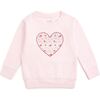 Dainty Rose Pearl Heart Patch Sweatshirt, Ballet - Sweatshirts - 1 - thumbnail