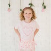 Dainty Rose Pearl Heart Patch Short Sleeve T-Shirt, Ballet - T-Shirts - 5 - thumbnail