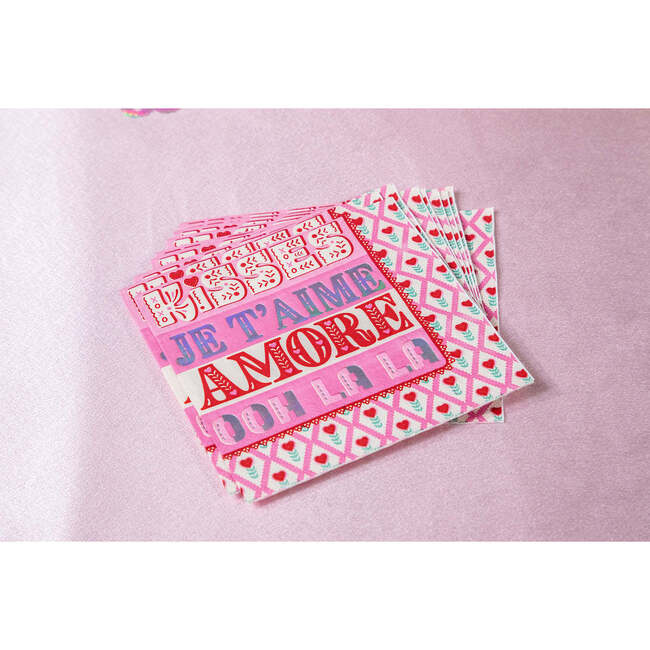 Ooh La Love Valentine's Napkins (20 count) - Tableware - 4