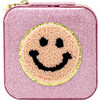 Happy Face Sparkle Jewelry Box, Pink - Bags - 1 - thumbnail