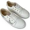 Miss Harper Round Toe Low-Top Lace-Up Sneaker, Silver Glitter - Sneakers - 4 - thumbnail