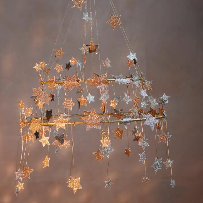 Gold Sparkle Star Chandelier - Decorations - 6