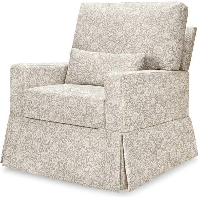Crawford Pillowback Comfort Swivel Glider, Mallow in Ash