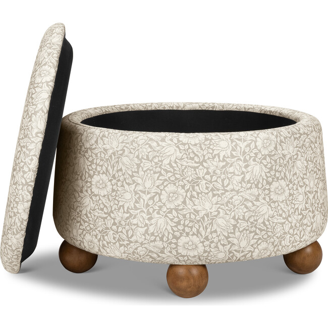 Tuffet Storage Ottoman, Mallow in Ash