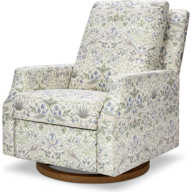 Crewe Recliner and Swivel Glider, Strawberry Thief in Fig &Thyme
