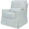 Crawford Pillowback Comfort Swivel Glider, Bellflowers in Powdered Blue - Glider - 1 - thumbnail