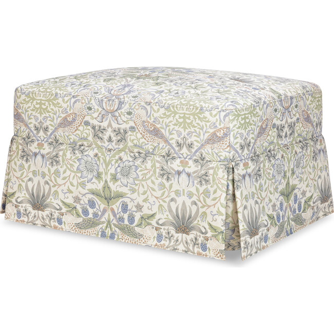 Crawford Gliding Ottoman, Strawberry Thief in Fig & Thyme