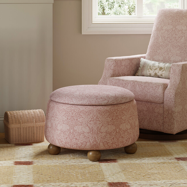 Tuffet Storage Ottoman, Pure Brer Rabbit in Rose