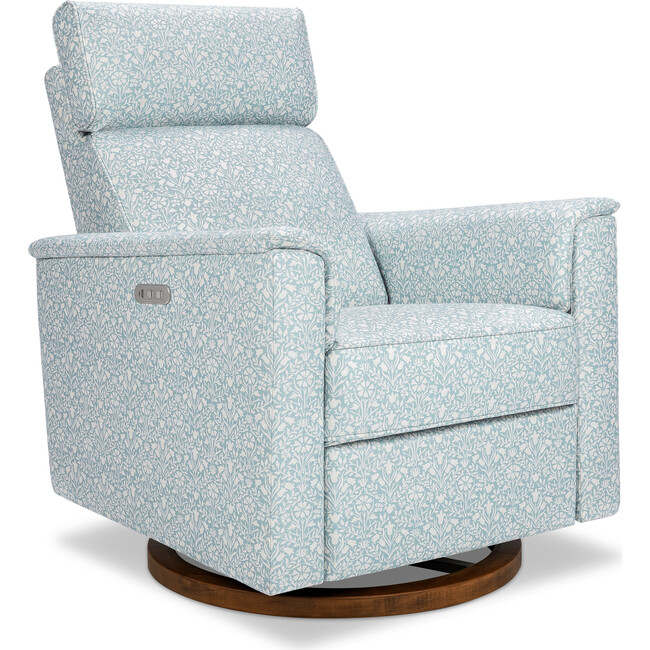 Willa Plus Power Glider Recliner, Bellflowers in Powdered Blue