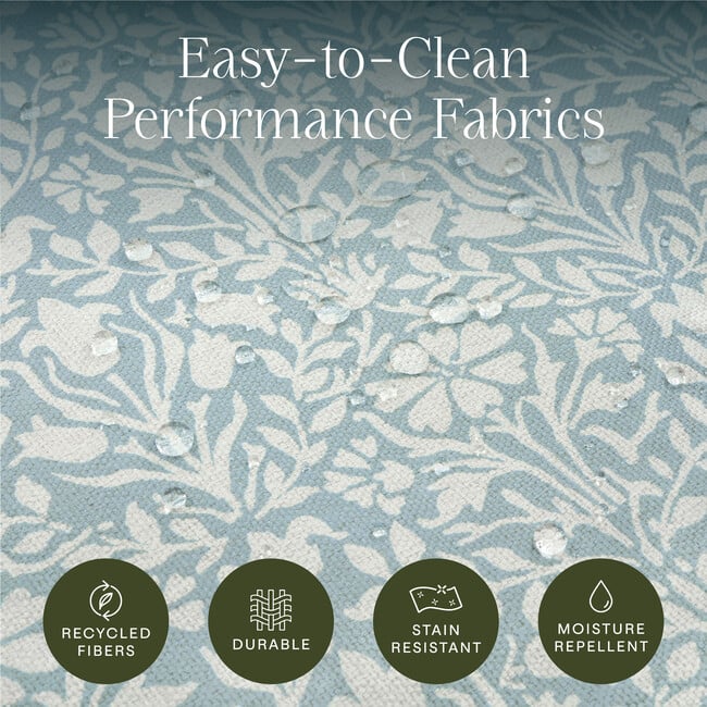 Tuffet Storage Ottoman Bellflowers, Powdered Blue - Ottomans - 6