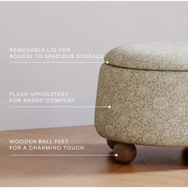 Tuffet Storage Ottoman, Mallow in Ash - Ottomans - 5