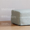 Crawford Gliding Ottoman, Bellflowers in Powdered Blue - Ottomans - 5