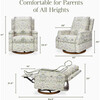 Crewe Recliner and Swivel Glider, Strawberry Thief in Fig &Thyme - Glider - 5