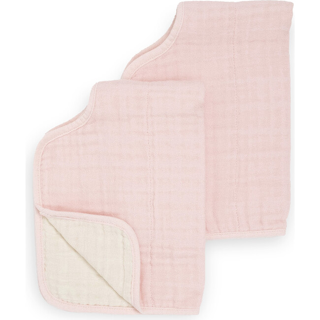 Cotton Muslin Burp Cloth 2 Pack, Light Pink