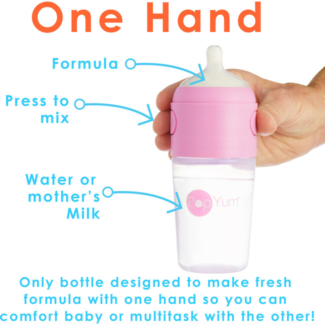 9 oz Anti-Colic Formula Making Baby Bottle, Pink (Pack Of 2) - Bottles - 3