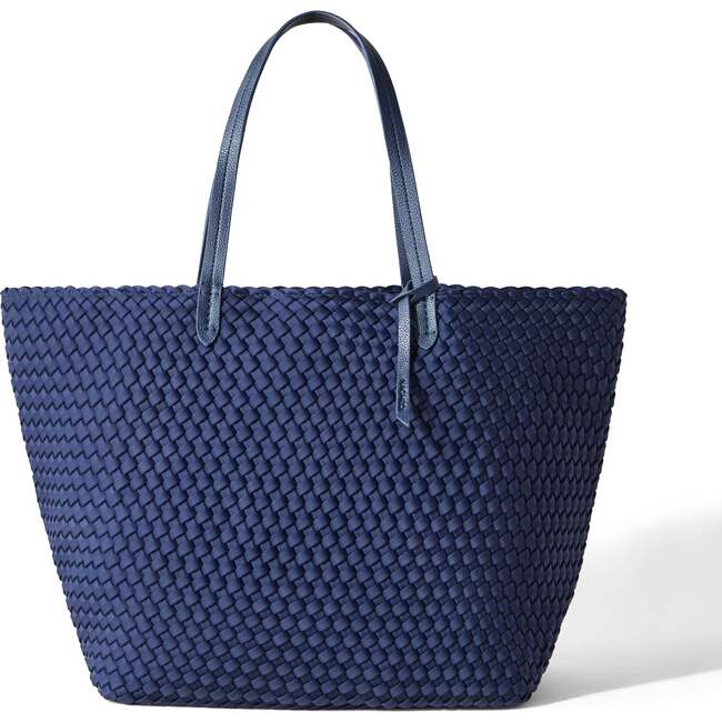 Women's Jetsetter Large Handwoven Tote, Ink Blue - OS