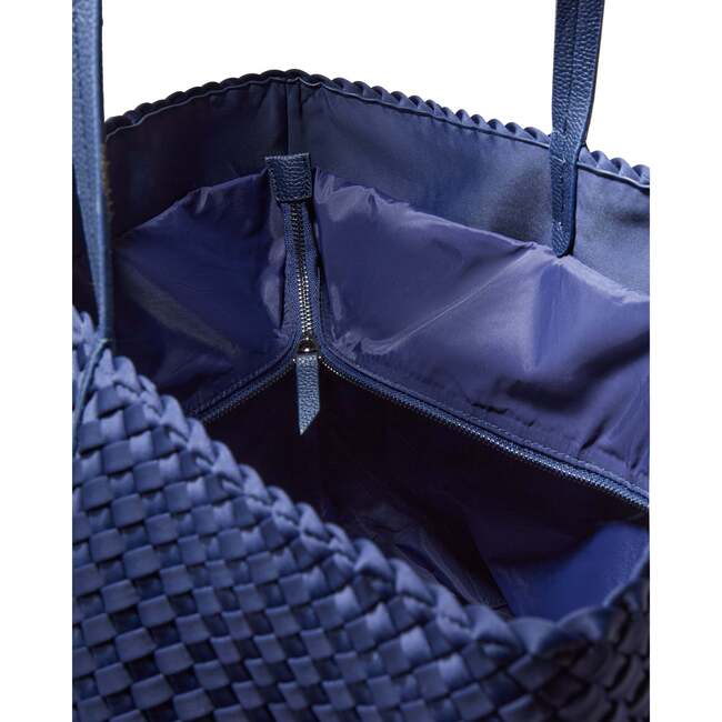 Women's Jetsetter Large Handwoven Tote, Ink Blue - OS