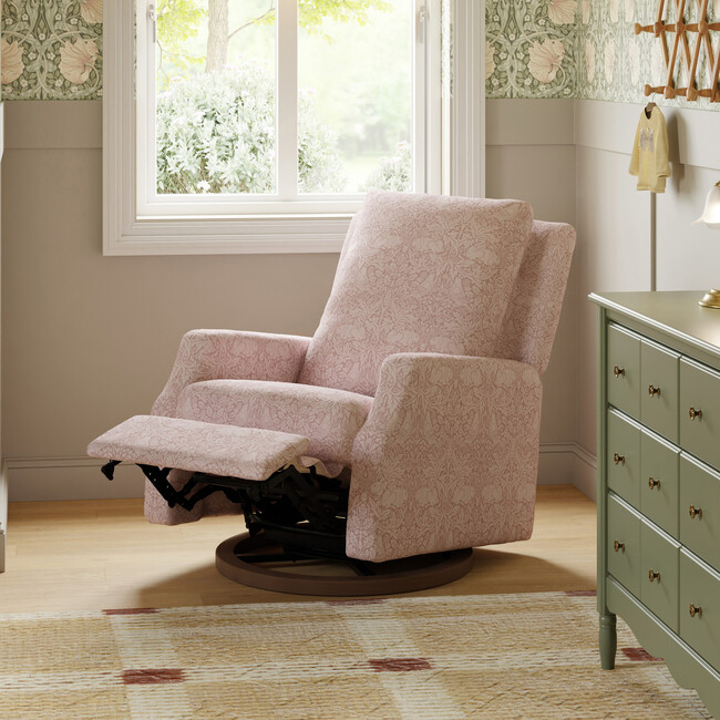 Crewe Recliner and Swivel Glider, Pure Brer Rabbit in Rose