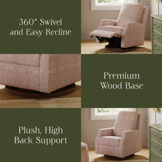 Crewe Recliner and Swivel Glider, Pure Brer Rabbit in Rose - Glider - 4