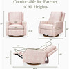 Crewe Recliner and Swivel Glider, Pure Brer Rabbit in Rose - Glider - 5