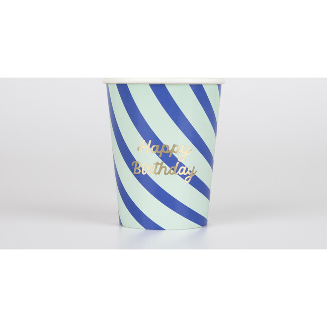 Stripe Happy Birthday Cups - Party - 3