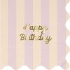 Stripe Happy Birthday Large Napkins - Party - 5