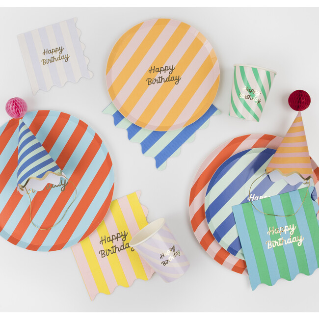 Stripe Happy Birthday Cups - Party - 4