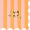 Stripe Happy Birthday Large Napkins - Party - 7