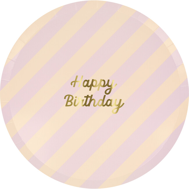 Stripe Happy Birthday Dinner Plates - Party - 7