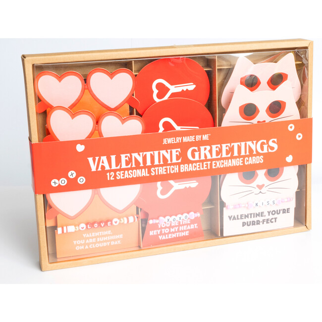 Valentine Beaded Bracelet Exchange Cards Set of Twelve - Craft Kits - 3